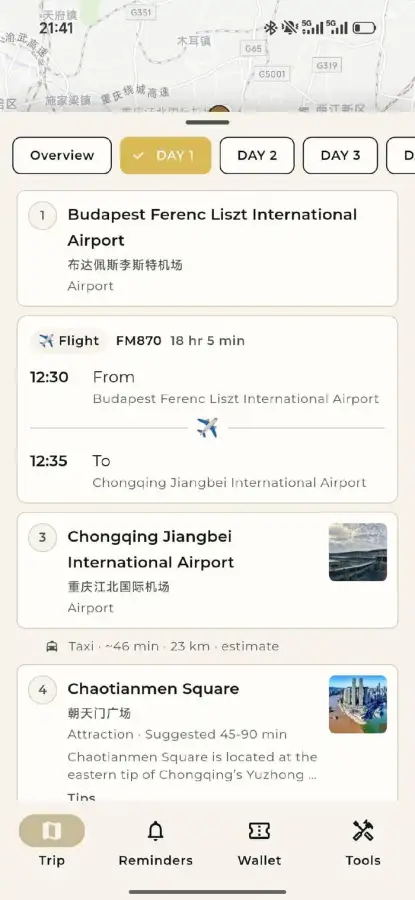 LocalKey app day by day plan screen