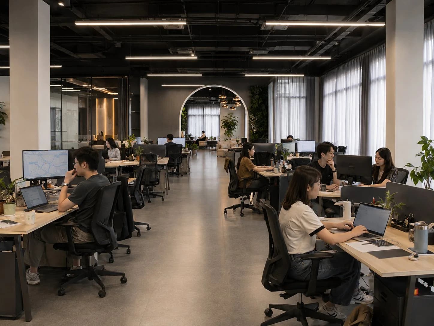 LocalKey-Studio, Guangzhou: offener Arbeitsbereich, in dem die Reiserouten entstehen.