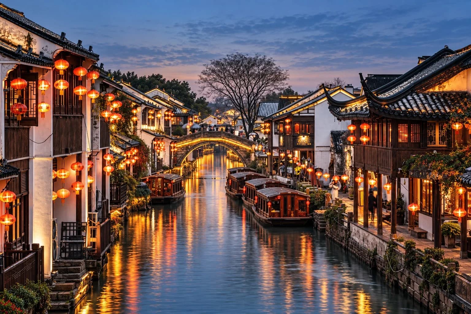Le vie lungo i canali di Suzhou, al ritmo di un pomeriggio in famiglia